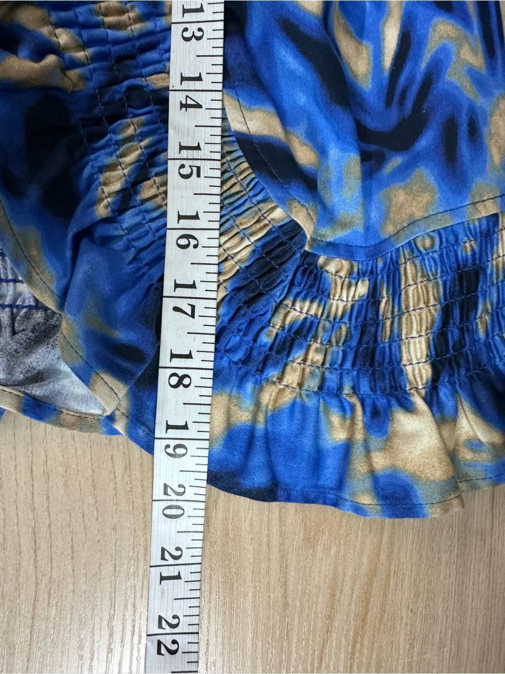 Cato Blue & Gold Ruffled Printed Jacket - Picture 10 of 10